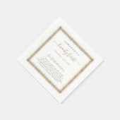 Gold Glitter Fun Facts Name Date 21st Party Servet (Hoek)