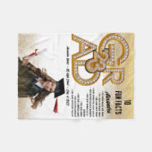 Gold Glitter Fun Facts Photo 2023 Afstudeerder Afs Fleece Deken (Voorkant (Horizontaal))