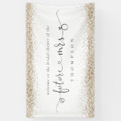 Gold Glitter Future Mrs Welcome Vrijgezellenfeest Spandoek (Verticaal)
