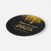 Gold Glitter Gelukkig Nieuwjaar 2025 Papier Bord (Gekanteld)