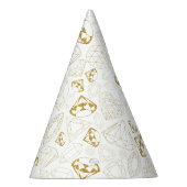 Gold Glitter Gem Ze is een Gem Verjaardag Party Pe Feesthoedjes (Rechts)