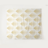 Gold Glitter Geometric Art-Deco Pattern Wandkleed (Voorkant (horizontaal))