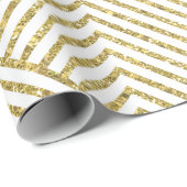 Gold Glitter Geometric Pattern Cadeaupapier (Rol Hoek)
