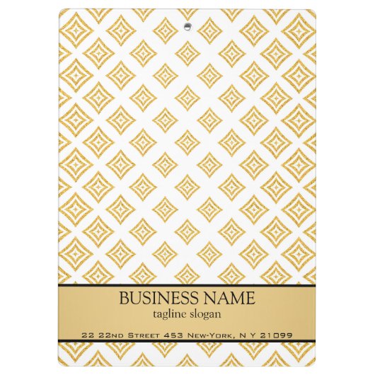 Gold Glitter Geometric Shapes Klembord (Achterkant)