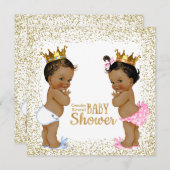 Gold Glitter Geslacht Reveal Kaart (Voorkant / Achterkant)