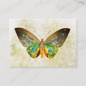 *~* Gold Glitter Gilded Gold Waterverf Butterfly Visitekaartje (Voorkant)