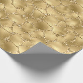 Gold Glitter Giraffe Print     Cadeaupapier (Hoek)