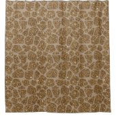 Gold Glitter Giraffe Print Douchegordijn (Voorkant)