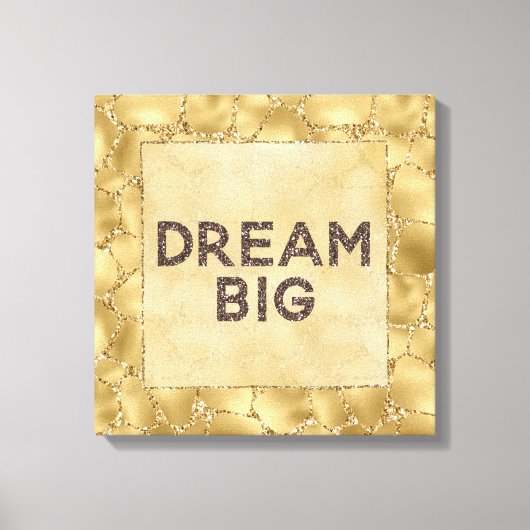 Gold Glitter Giraffe Print Dream (Voorkant)