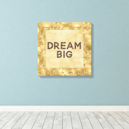 Gold Glitter Giraffe Print Dream (Insitu (Houten vloer))