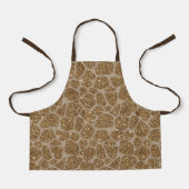 Gold Glitter Giraffe Print Schort (Voorkant)
