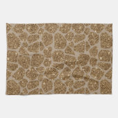 Gold Glitter Giraffe Print Theedoek (Horizontaal)