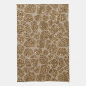 Gold Glitter Giraffe Print Theedoek (Verticaal)