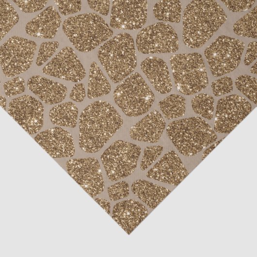 Gold Glitter Giraffe Print Tissuepapier (Detail)