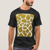 Gold Glitter Giraffe Skin Pattern Graphic T-Shirt (Voorkant)