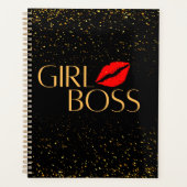 Gold Glitter Girl Boss Planner (Voorkant)