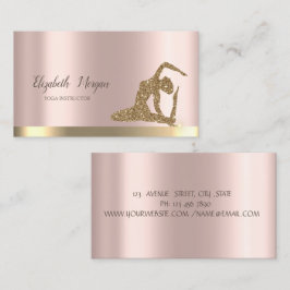 Gold Glitter Girl Roos Gold Yoga Visitekaartje