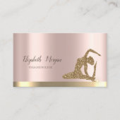 Gold Glitter Girl Roos Gold Yoga Visitekaartje (Voorkant)