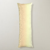 Gold Glitter Girly Luxury Modern Monogram Naam Lichaamskussen (Achterkant (Verticaal))