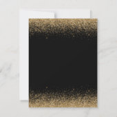 Gold Glitter Glam Edges & Dress Sweet 16 RSVP Kaartje (Achterkant)