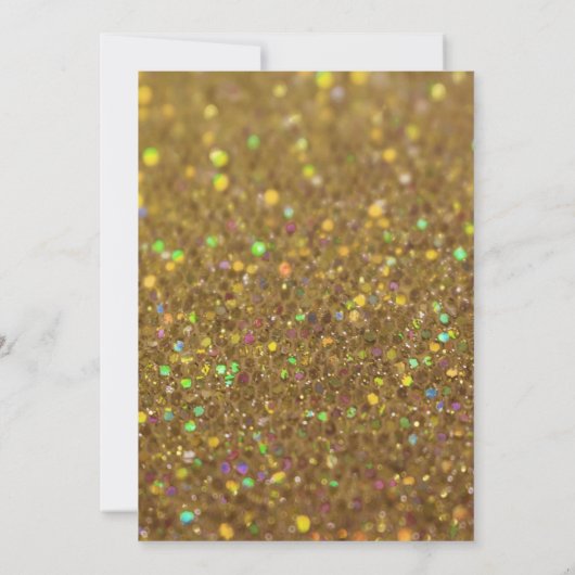 Gold Glitter Glam Kaart (Achterkant)