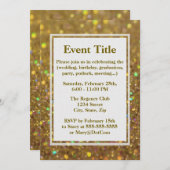 Gold Glitter Glam Kaart (Voorkant / Achterkant)