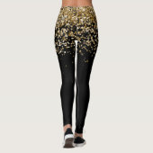 Gold Glitter Glam Leggings (Achterkant)