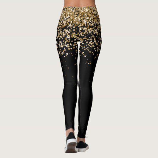 Gold Glitter Glam Leggings (Achterkant)