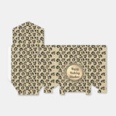 Gold Glitter Glam Leopard Print Bedankdoosjes (Uitgevouwen)