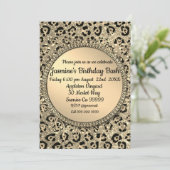 Gold Glitter Glam Leopard Print Kaart (Staand voorkant)