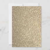 Gold Glitter Glam Leopard Print Kaart (Achterkant)