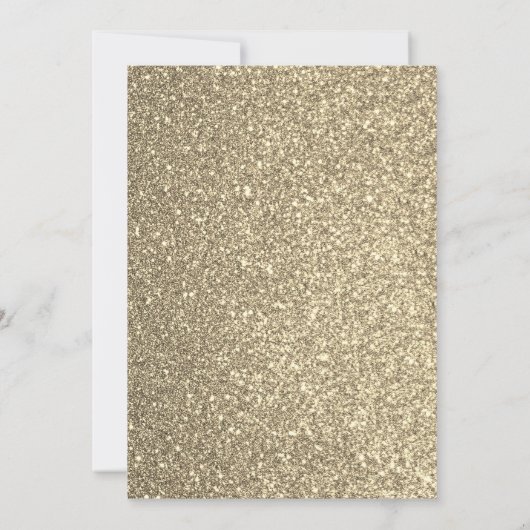 Gold Glitter Glam Leopard Print Kaart (Achterkant)