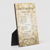 Gold Glitter Glam Lights Salon Price Menu Fotoplaat (Zijkant)
