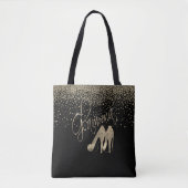 Gold Glitter Glam-ma Tote Bag (Voorkant)