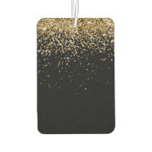 Gold Glitter Glam Monogram Naam Luchtverfrisser (Achterkant)