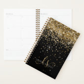 Gold Glitter Glam Monogram Naam Planner (Display)