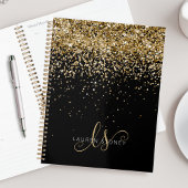 Gold Glitter Glam Monogram Naam Planner