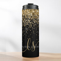 Gold Glitter Glam Monogram Naam