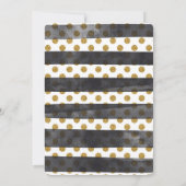 Gold Glitter Glamor Christening Invites Kaart (Achterkant)