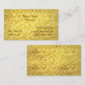Gold Glitter Glamor Visitekaartje (Voorkant / Achterkant)