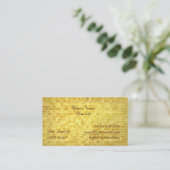 Gold Glitter Glamor Visitekaartje (Staand voorkant)