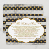 Gold Glitter Glamor Wedding Menu (Voorkant / Achterkant)