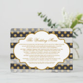 Gold Glitter Glamor Wedding Menu (Staand voorkant)