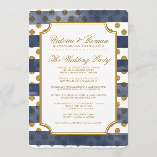Gold Glitter Glamor Wedding Programma's (Voorkant)