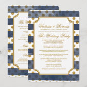 Gold Glitter Glamor Wedding Programma's (Voorkant / Achterkant)