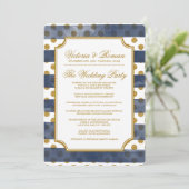 Gold Glitter Glamor Wedding Programma's (Staand voorkant)
