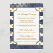 Gold Glitter Glamor Wedding Programma's (Achterkant)