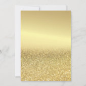 Gold Glitter Glass, Balloons 50e verjaardag Kaart (Achterkant)