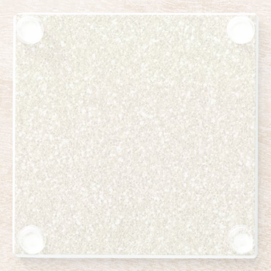 Gold Glitter Glazen Onderzetter (Achterkant)