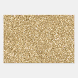 Gold Glitter Glitz         Inpakpapier Vel